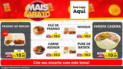 Modelo de TV para TV Horizontal com o tema Mais Barato para Restaurante