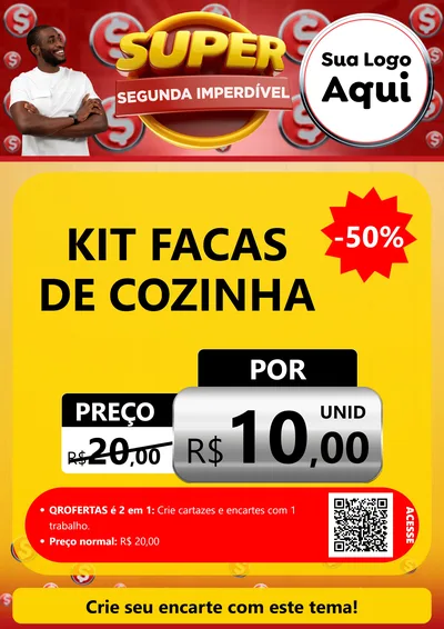 Modelo de Cartaz para Cartaz A4 Vertical com o tema Super Segunda Imperdível para Utilidades Domésticas