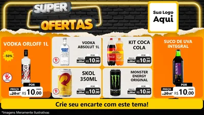 Modelo de TV para TV Horizontal com o tema Super Ofertas para Distribuidora de bebidas