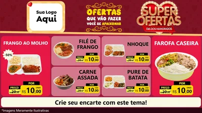 Modelo de TV para TV Horizontal com o tema Dia dos Namorados para Restaurante