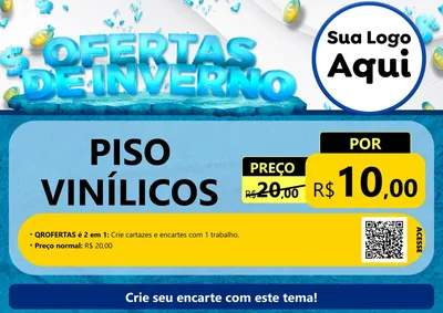 Modelo de Cartaz para Cartaz A4 Horizontal com o tema Ofertas de Inverno para Material para Construção