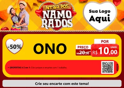 Modelo de Cartaz para Cartaz A4 Horizontal com o tema Arraiá dos Namorados para Óticas