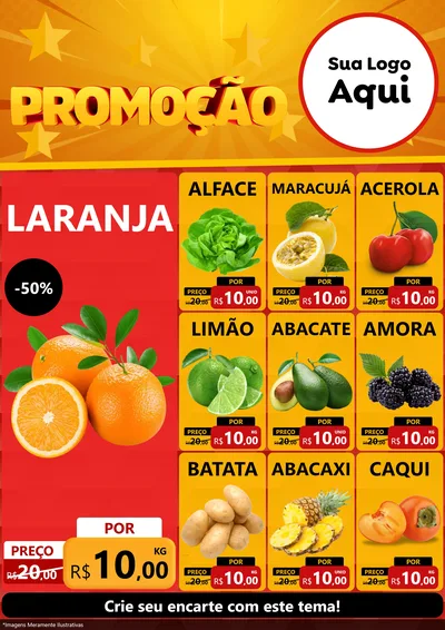 Modelo de Encarte para Encarte A4 Vertical com o tema Promoção para Hortifrúti