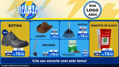 Modelo de TV para TV Horizontal com o tema Oferta Relâmpago para Agropecuária
