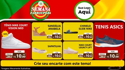 Modelo de TV para TV Horizontal com o tema Semana Farroupilha para Calçados