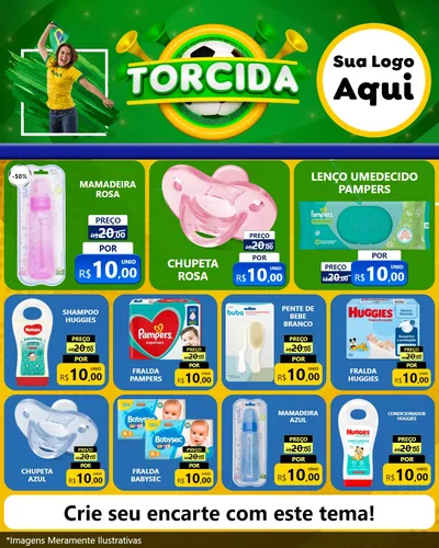 Modelo de Rede Social para Feed Instagram com o tema Torcida para Bebês