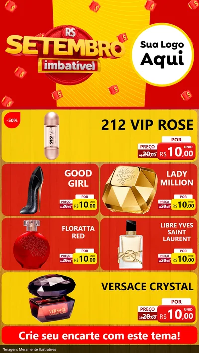 Modelo de TV para TV Vertical com o tema Setembro Imbatível para Perfumes