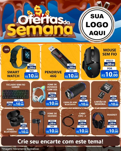 Modelo de Rede Social para Feed Instagram com o tema Ofertas da Semana - Páscoa para Informática