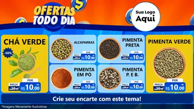 Modelo de TV para TV Horizontal com o tema Ofertas Todo Dia para Produtos Naturais