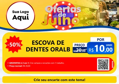 Modelo de Cartaz para Cartaz A4 Horizontal com o tema Ofertas de Julho para Higiene Pessoal