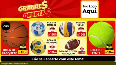 Modelo de TV para TV Horizontal com o tema Grandes Ofertas para Artigos Esportivos