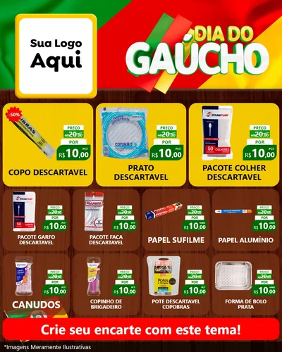 Modelo de Rede Social para Feed Instagram com o tema Dia do Gaúcho para Embalagens