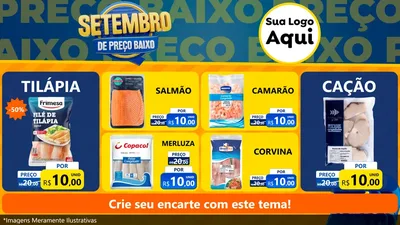 Modelo de TV para TV Horizontal com o tema Setembro De Preço Baixo para Peixaria