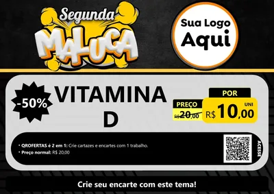 Modelo de Cartaz para Cartaz A4 Horizontal com o tema Segunda Maluca para Farmácia