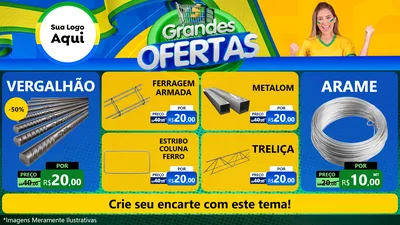 Modelo de TV para TV Horizontal com o tema Grandes Ofertas para Ferragens