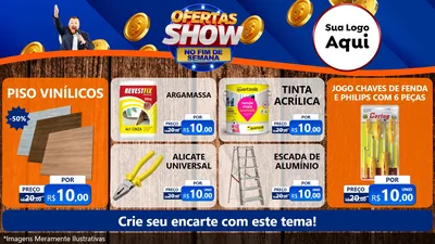 Modelo de TV para TV Horizontal com o tema Ofertas Show No Fim De Semana para Material para Construção