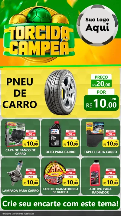 Modelo de Rede Social para Stories com o tema Torcida Campeã - Copa para Auto peças