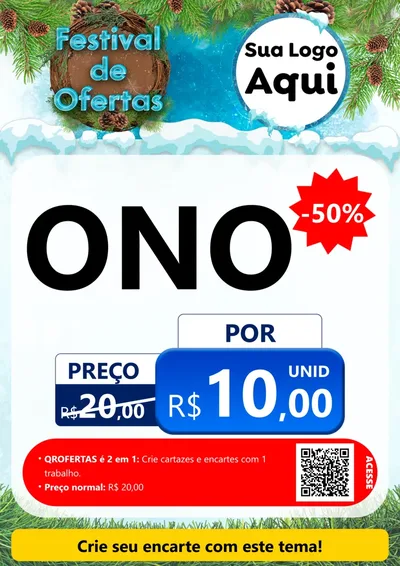 Modelo de Cartaz para Cartaz A4 Vertical com o tema Festival de Ofertas - Inverno para Óticas
