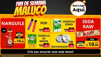 Modelo de TV para TV Horizontal com o tema Final de Semana Maluco para Tabacaria