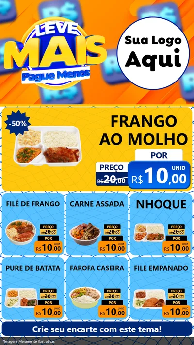 Modelo de Rede Social para Stories com o tema Leve Mais, Pague Menos para Restaurante