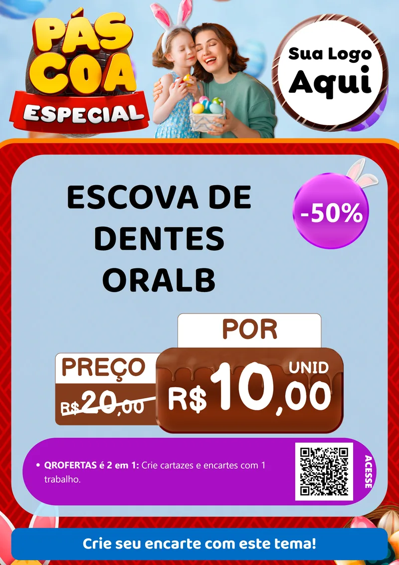 Modelo de Cartaz para Cartaz A4 Vertical com o tema Páscoa Especial para Higiene Pessoal