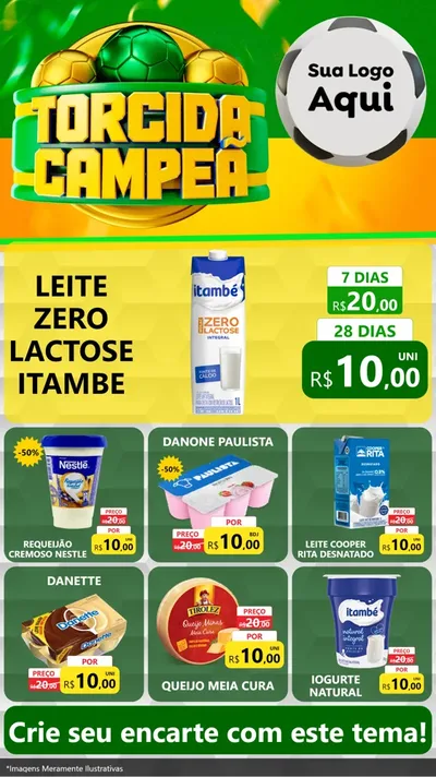 Modelo de Rede Social para Stories com o tema Torcida Campeã - Copa para Frios e Laticínios