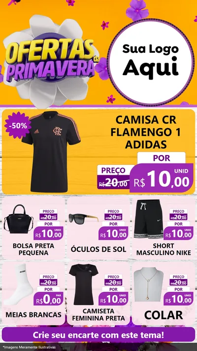 Modelo de Rede Social para Stories com o tema Ofertas Da Primavera para Roupas e acessórios