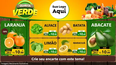 Modelo de TV para TV Horizontal com o tema Quinta Verde para Hortifrúti