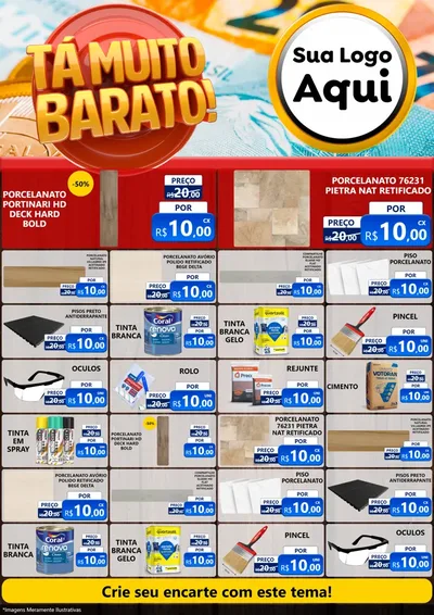 Modelo de Encarte para Encarte A4 Vertical com o tema Está Muito Barato para Pisos e revestimentos