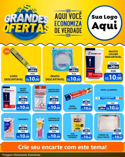 Modelo de Rede Social para Feed Instagram com o tema Grandes Ofertas para Embalagens