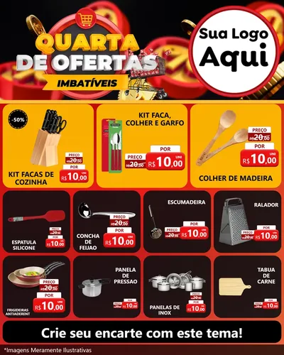 Modelo de Rede Social para Feed Instagram com o tema Quarta de Ofertas Imbatíveis para Utilidades Domésticas