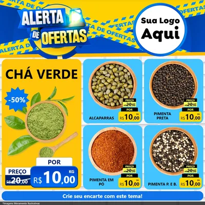 Modelo de Rede Social para Feed Facebook com o tema Alerta de Ofertas para Produtos Naturais