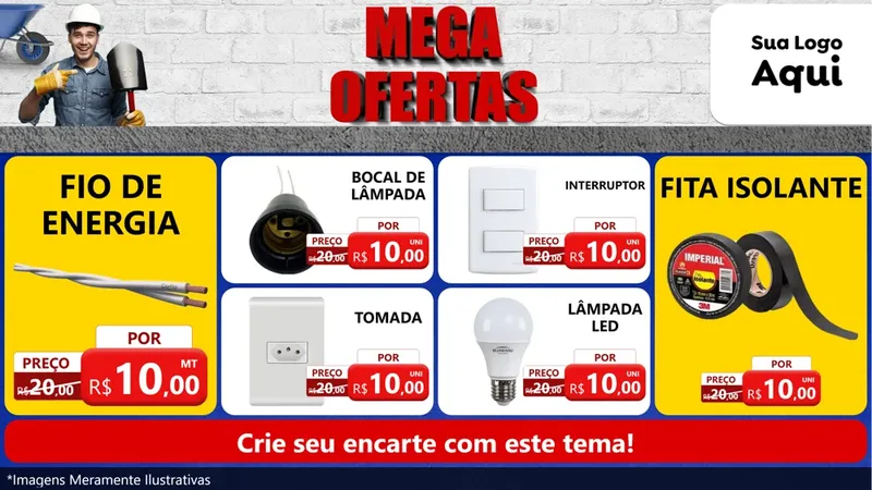 Modelo de TV para TV Horizontal com o tema Material de Construção para Materiais Elétricos