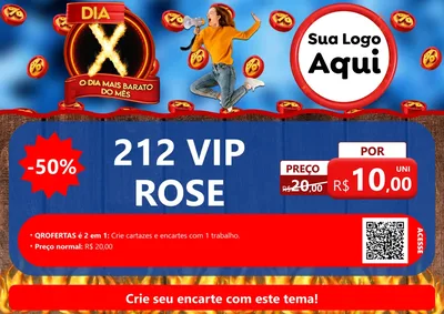 Modelo de Cartaz para Cartaz A4 Horizontal com o tema Dia X - O Dia Mais Barato Do Mês para Perfumes
