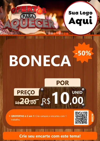 Modelo de Cartaz para Cartaz A4 Vertical com o tema Ofertas Para Aquecer para Brinquedos