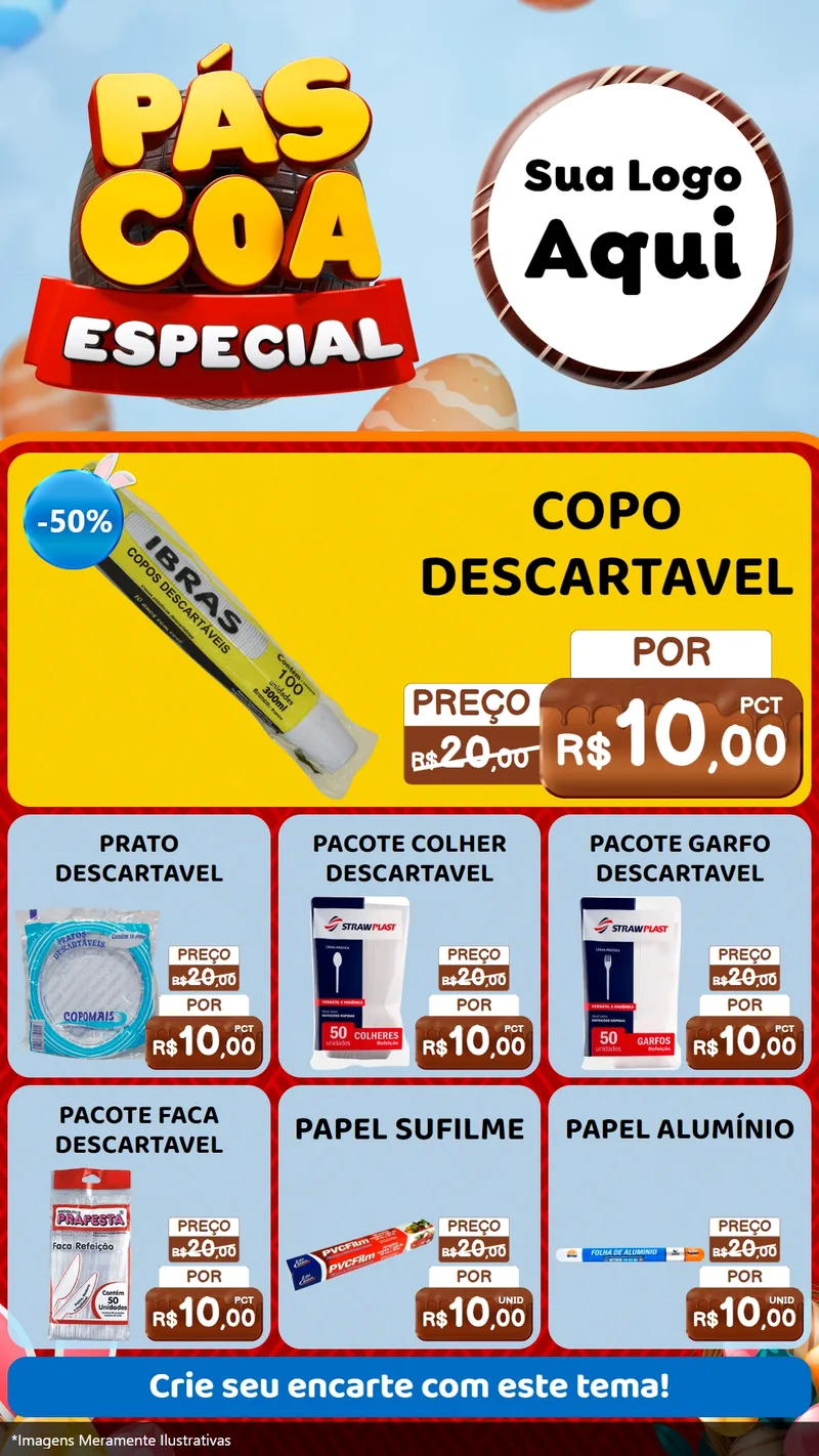 Modelo de Rede Social para Stories com o tema Páscoa Especial para Embalagens