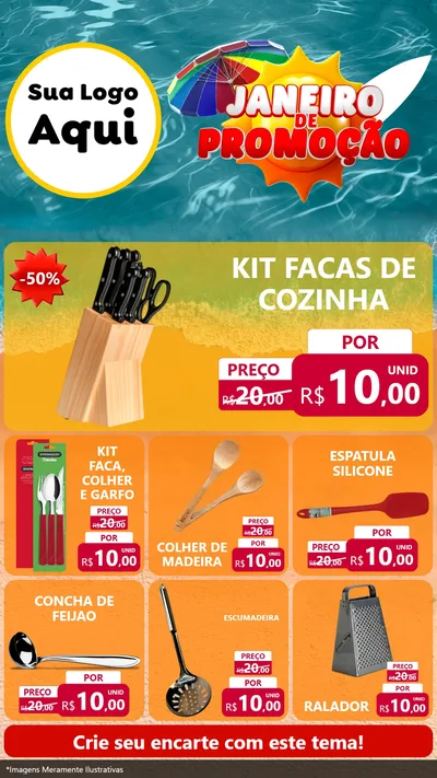 Modelo de Rede Social para Stories com o tema Janeiro de Promoção para Utilidades Domésticas