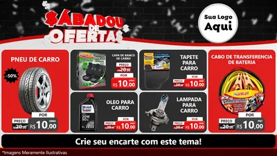 Modelo de TV para TV Horizontal com o tema Sabadou de Ofertas para Auto peças