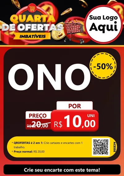 Modelo de Cartaz para Cartaz A4 Vertical com o tema Quarta de Ofertas Imbatíveis para Óticas
