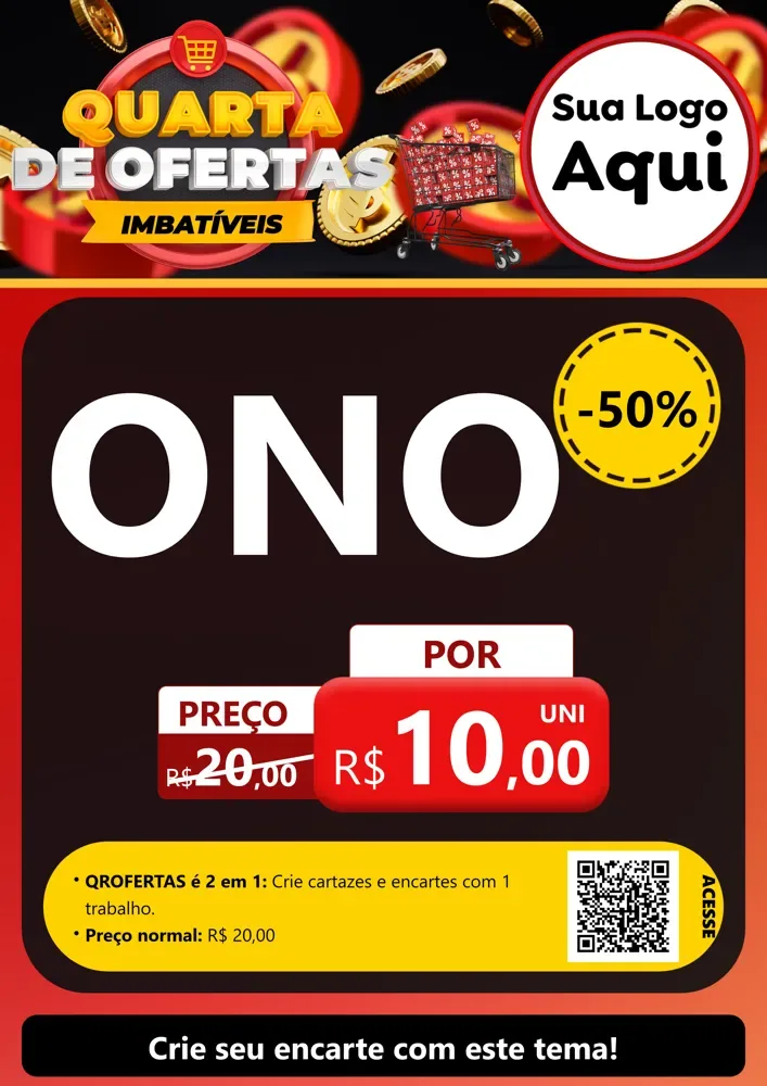 Modelo de Cartaz para Cartaz A4 Vertical com o tema Quarta de Ofertas Imbatíveis para Óticas