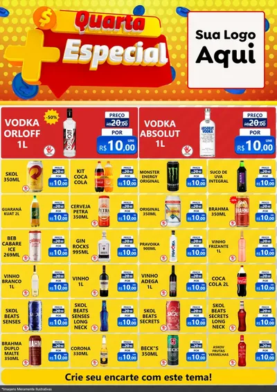Modelo de Encarte para Encarte A4 Vertical com o tema Quarta Mais Especial para Distribuidora de bebidas