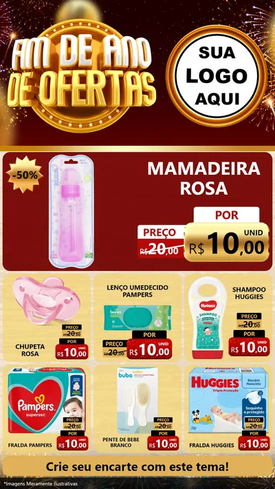 Modelo de Rede Social para Stories com o tema Fim de Ano de Ofertas para Bebês
