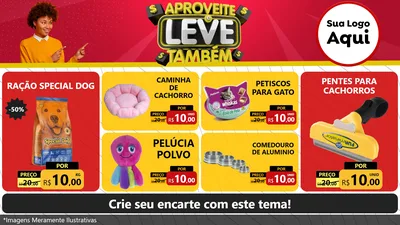 Modelo de TV para TV Horizontal com o tema Aproveite e Leve Também para Pet Shop