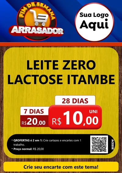 Modelo de Cartaz para Cartaz A4 Vertical com o tema Fim De Semana Arrasador para Frios e Laticínios