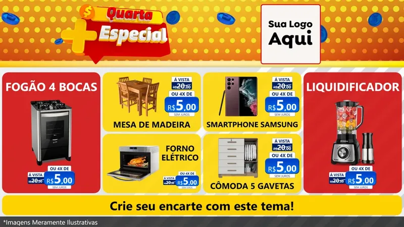 Modelo de TV para TV Horizontal com o tema Quarta Mais Especial para Móveis e Eletro