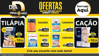 Modelo de TV para TV Horizontal com o tema Dia D Mais Economia para Peixaria