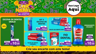 Modelo de TV para TV Horizontal com o tema Carnaval de Ofertas para Higiene Pessoal