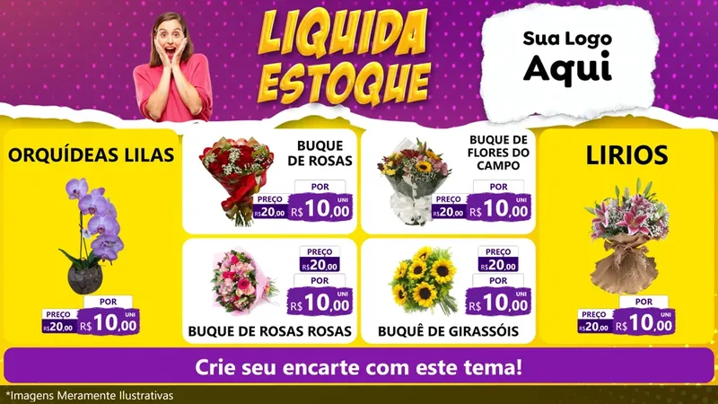 Modelo de TV para TV Horizontal com o tema Liquida estoque para Floricultura e jardim