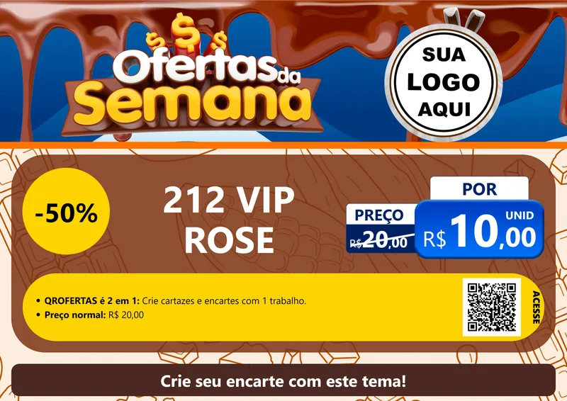 Modelo de Cartaz para Cartaz A4 Horizontal com o tema Ofertas da Semana - Páscoa para Perfumes