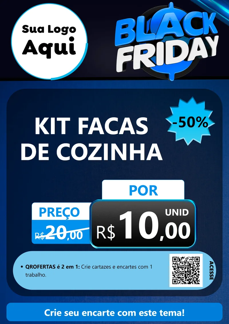 Modelo de Cartaz para Cartaz A4 Vertical com o tema Black Friday para Utilidades Domésticas